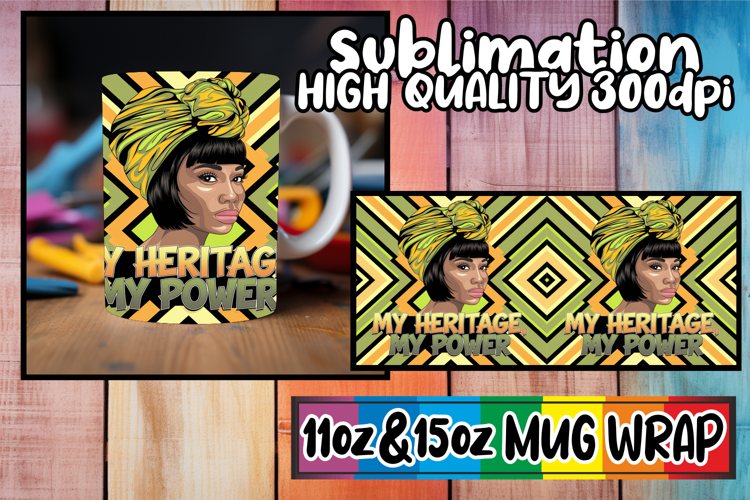 Heartwarming days sublimation print wrap, Black Woman