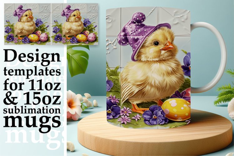 Festive 3D Easter Bunny Mug Sublimation 11oz