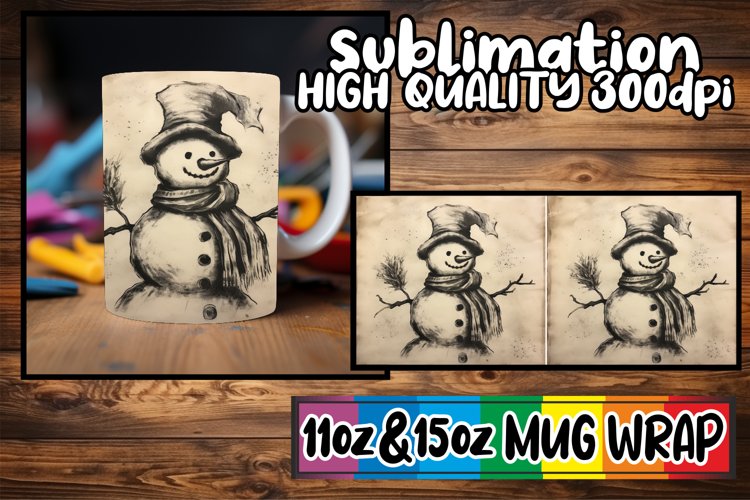 Playful Frosty Mug Design - Snowman Winter Charm