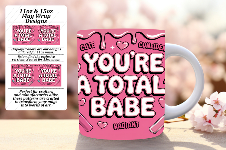 Stunning 15oz Png Mug Wrap Design , Girl Quote