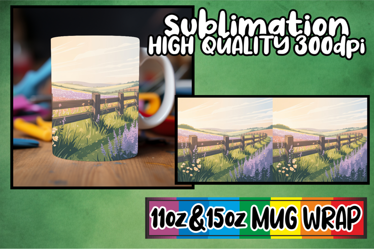 Lively afternoons 11oz 15oz sublimation wrap, Spring
