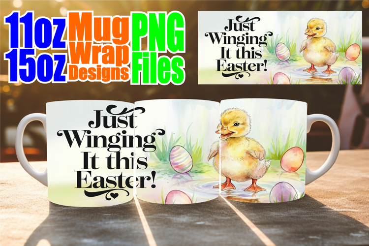 Happy moments sublimation mug wrap, Easter