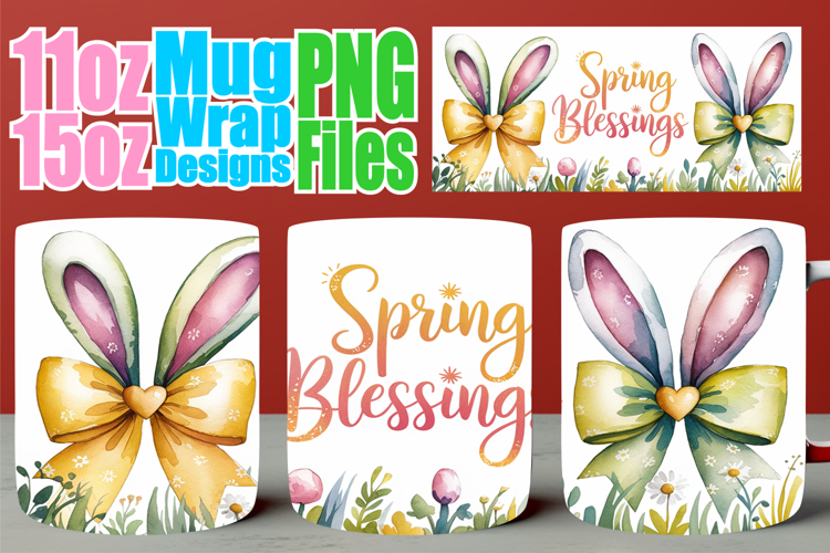 Nostalgic days sublimation print wrap, Easter Bow