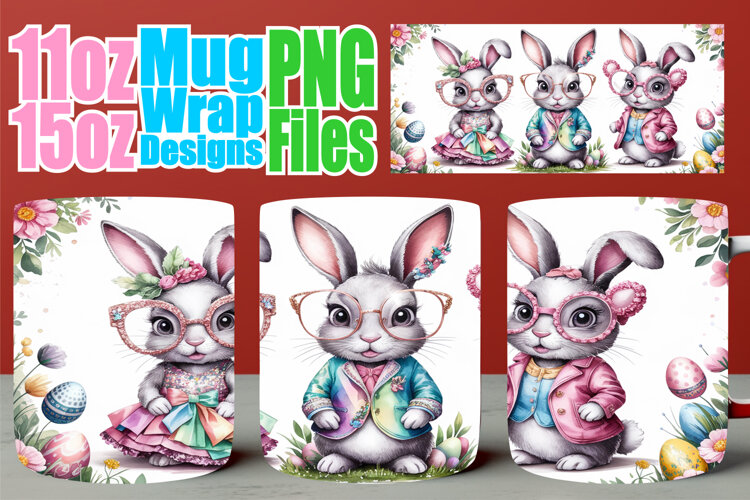 Heartwarming days sublimation print wrap, Easter Bunny example image 1