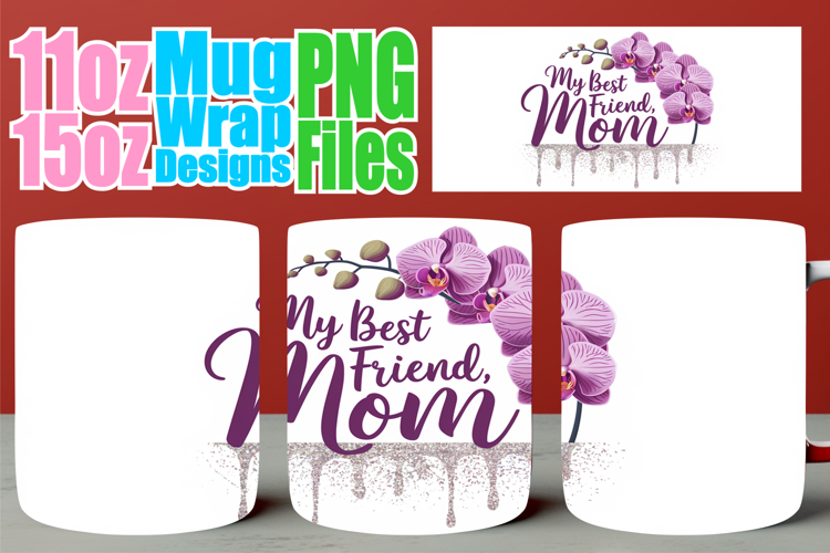 Cheerful smiles 11oz 15oz sublimation wrap, Mother's Day