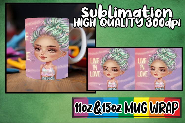 Sweet memories 11oz 15oz sublimation wrap, Woman example image 1