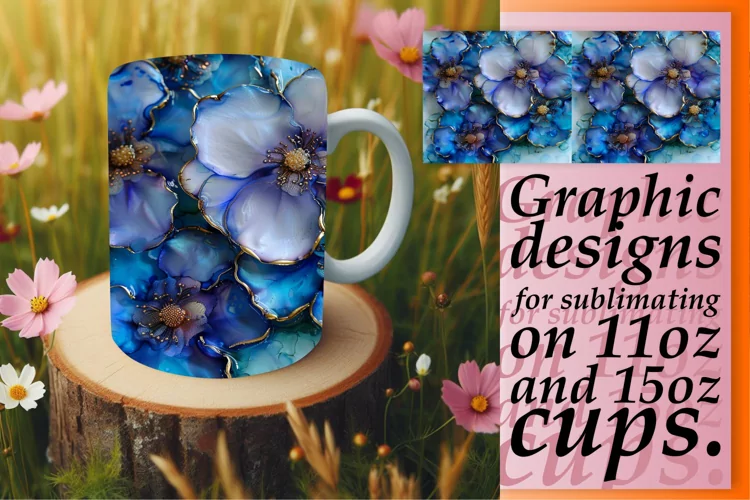 Sparkling Springtime Elegance Mug Wrap: Sublimation - 11oz/1