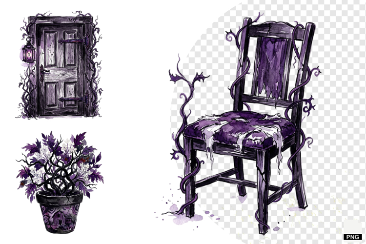 Halloween Haunted Cottage Clipart
