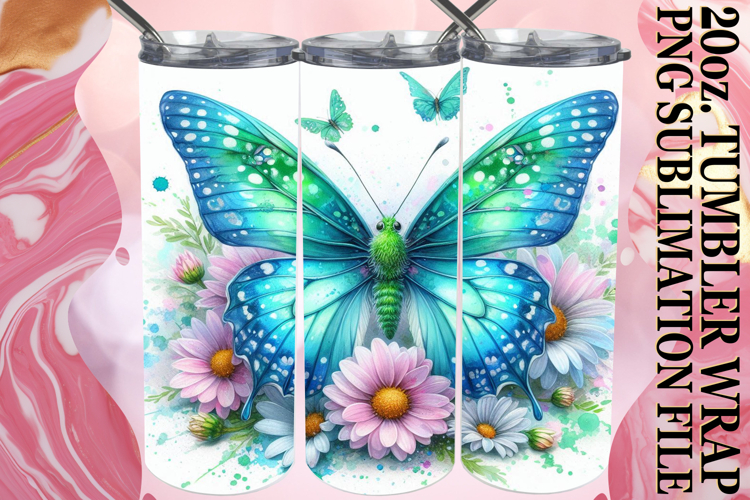 PRESENT OF HARMONY 20oz TUMBLER WRAP, Butterfly