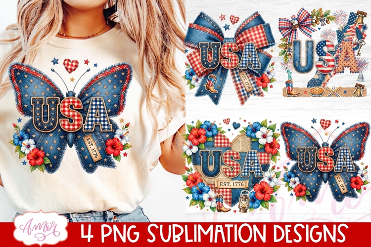 USA independence Day PNG, Patriotic shirt designs PNG