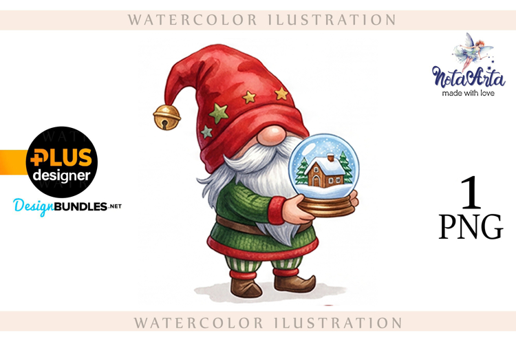 Watercolor Christmas gnomes, Christmas Gnomes