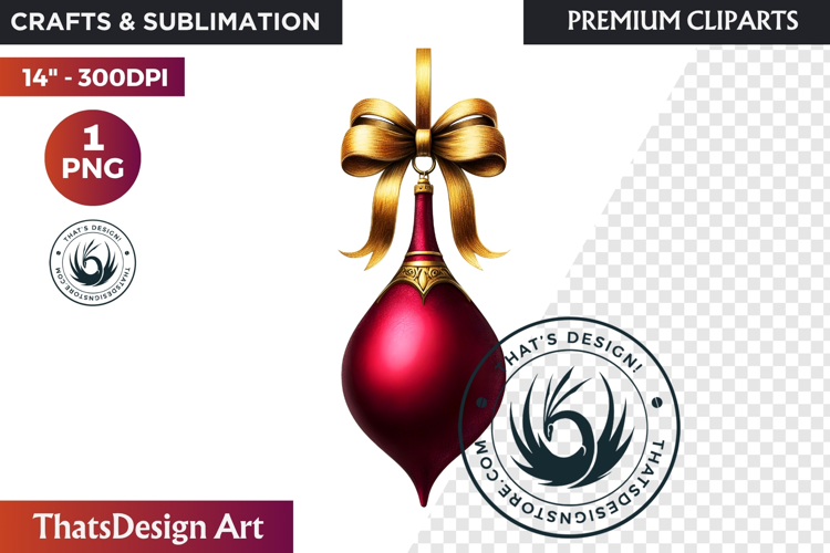 Christmas Baubles Clipart, Festive Holiday Ornaments PNG