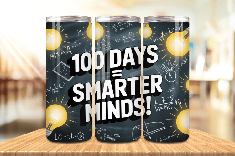 100 Days Of School Tumbler wrap, Teacher Day 20oz Tumbler