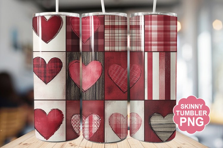 Valentine Flannel Tumbler | Valentine Tumbler Wrap example image 1