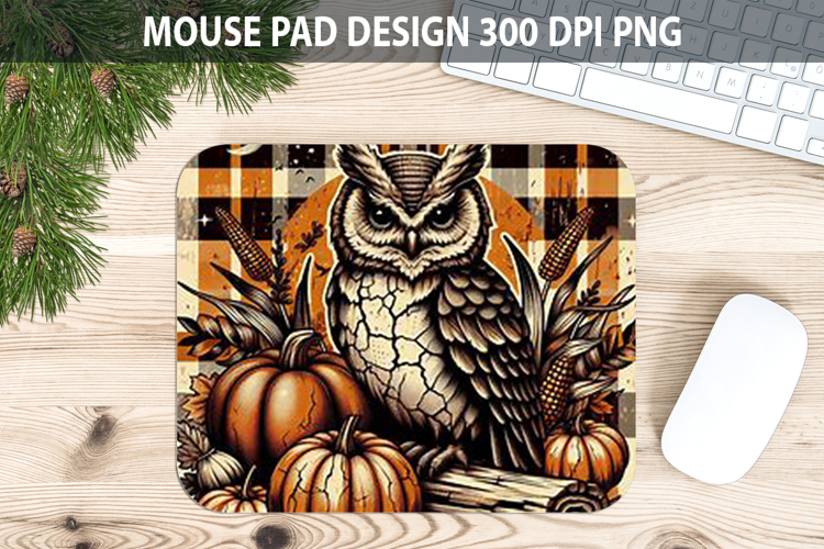 Owl Mouse pad Sublimation - Thanksgiving PNG Design