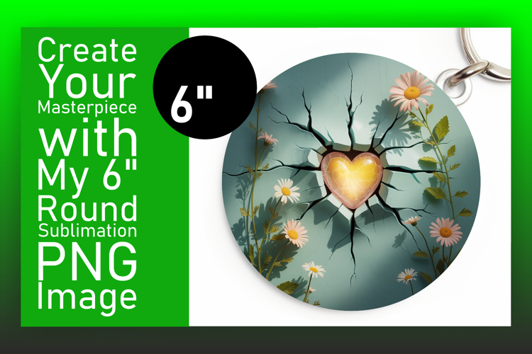 Creative Circle PNG for Car Coasters , 3D Heart