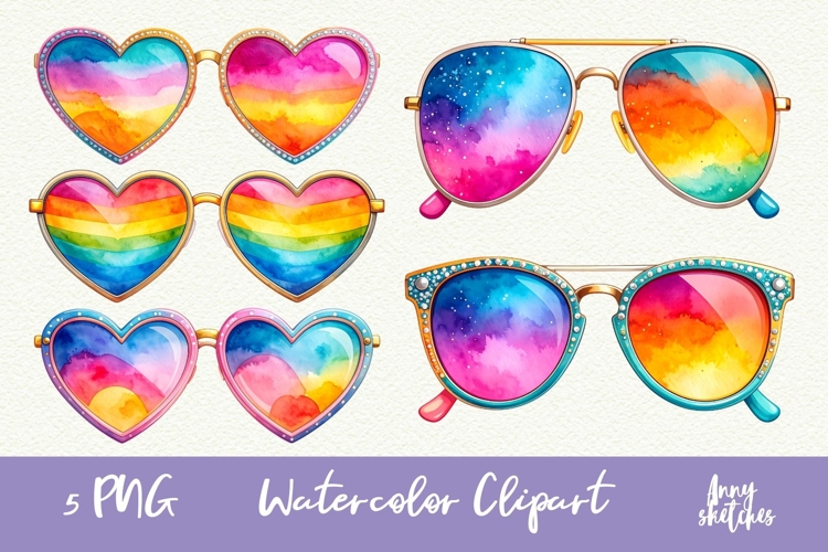 Retro Hippy Sunglasses Clipart Groovy Disco Christmas PNG