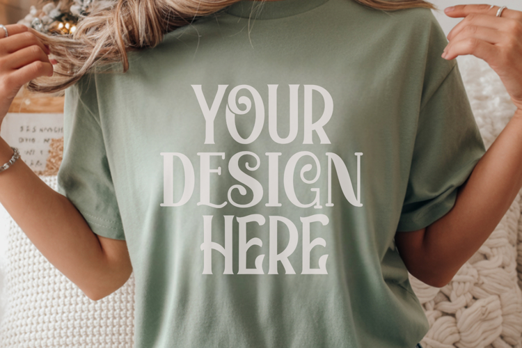 Moss Comfort Colors 1717 Christmas Mockup, CC 1717Comfort Co