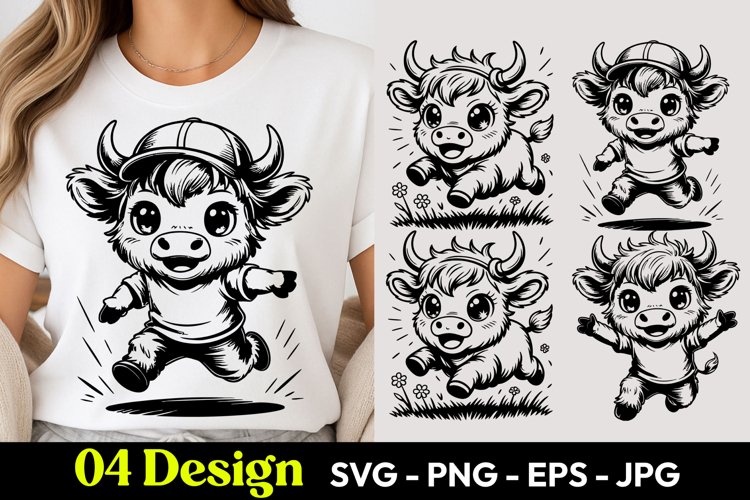 Cute Dancing Bull SVG PNG