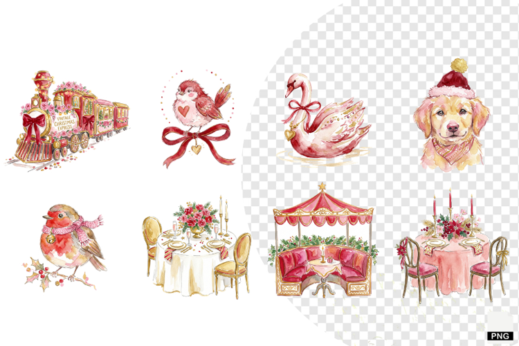 Romantic Christmas Love Clipart