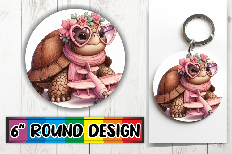 Luminous Round Ornaments Sublimation, Turtle