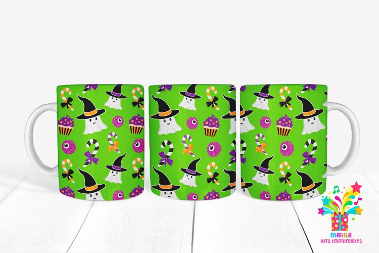 Happy Halloween Mug Sublimation / halloween Mug Wrap #12 example image 1
