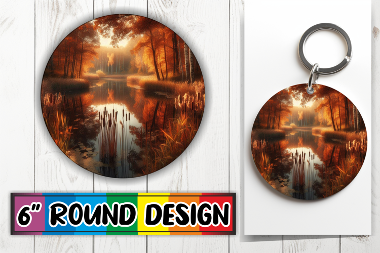 Sweet Circle Coasters Design, Autumn