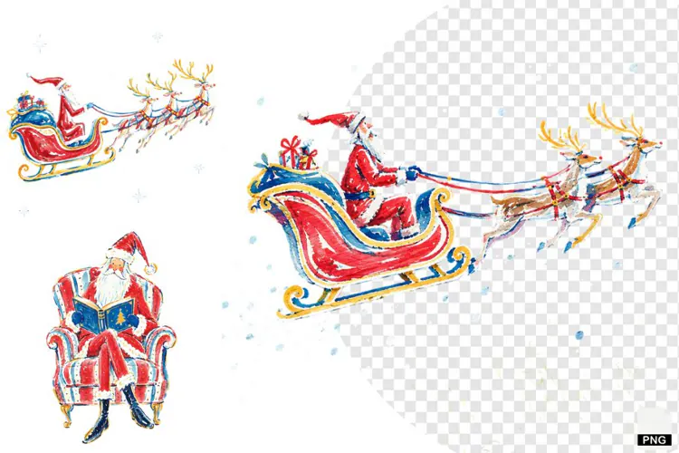 Quirky Santa PNG