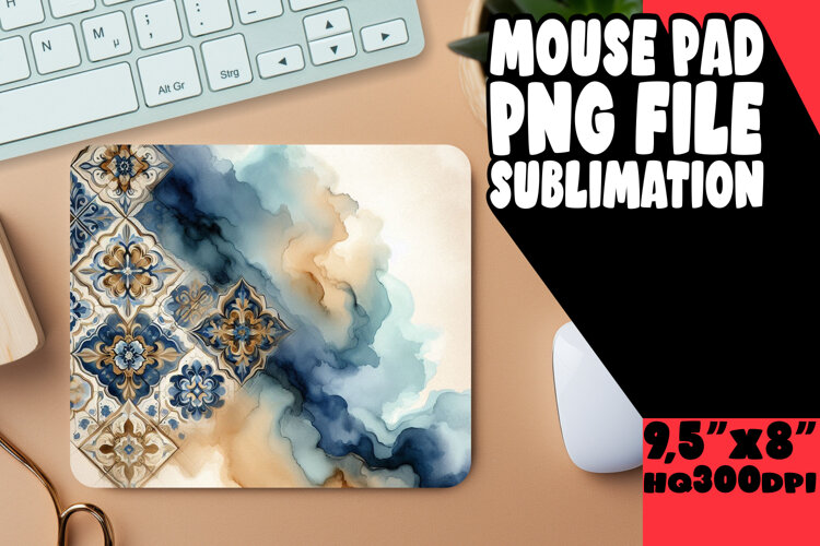 Unique Mouse Mat Sublimation Style, Watercolor Patter example image 1