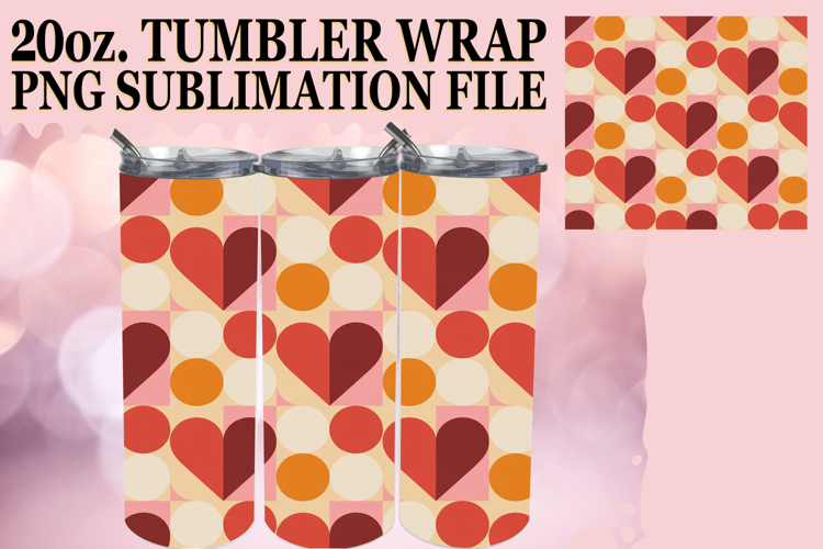 Uplifting Moments 20oz tumbler wrap, Valentines Pattern