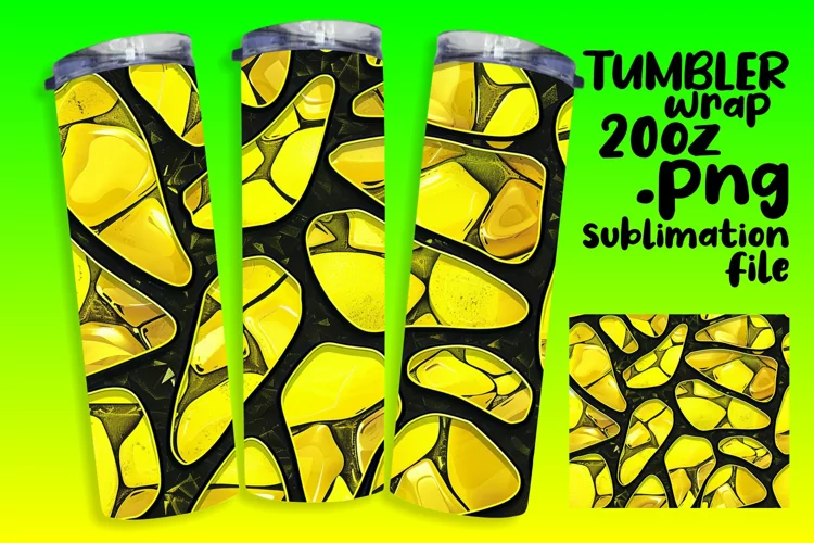 Neon Harmony Sublimation Patterns 20oz