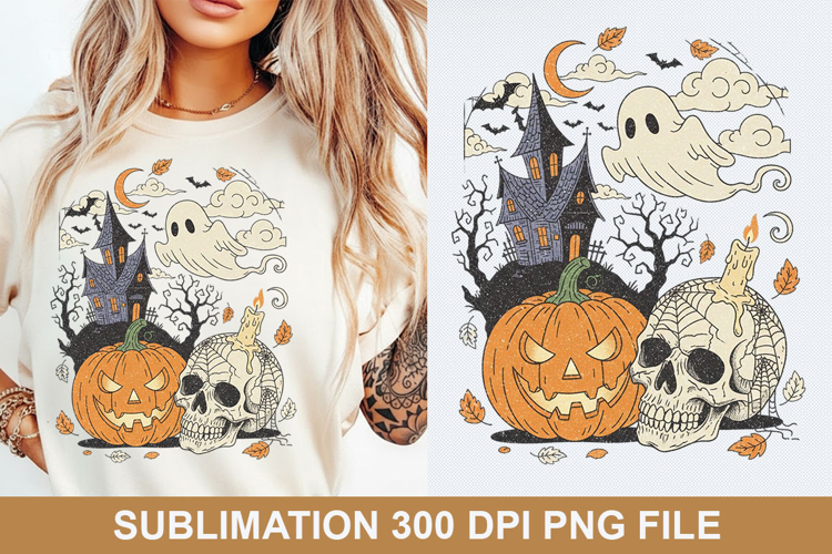 Pumpkin Sublimation - Halloween PNG Design
