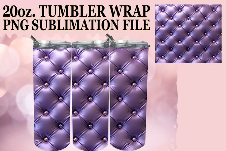 Quilted Effect Pattern Tumbler Sublimation, 20oz