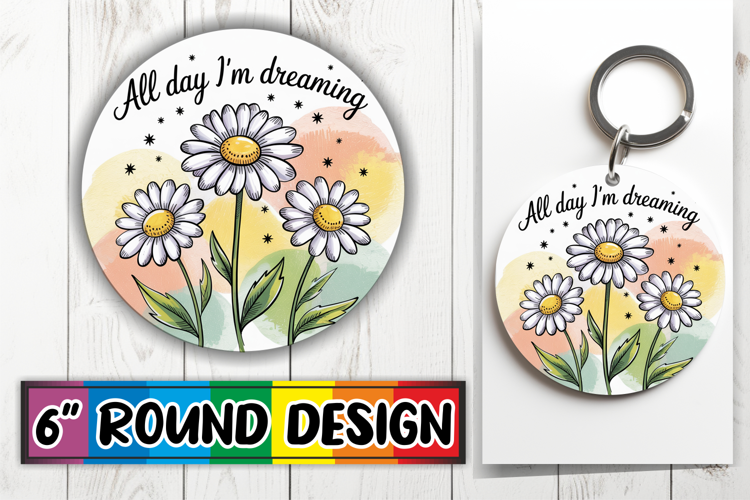 Joyful Circle Keychains for Gifts, Flowers Quote