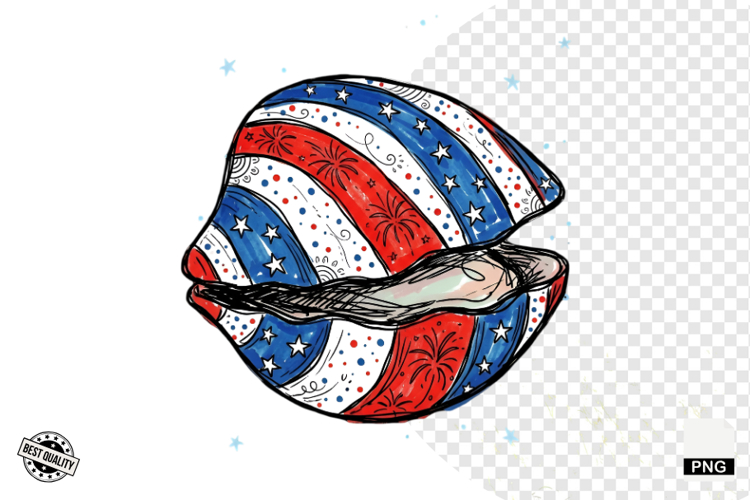 4th of July Undersea Life Clipart example image 1