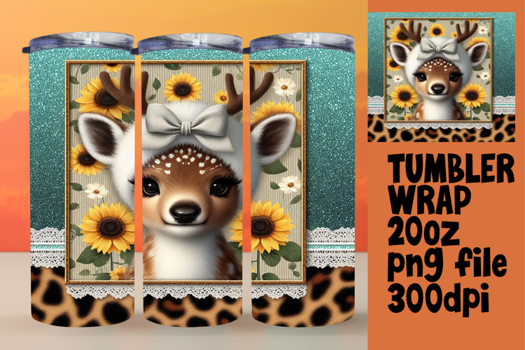 DYNAMIC 20oz Tumbler Template for Personalization , Cute Ani