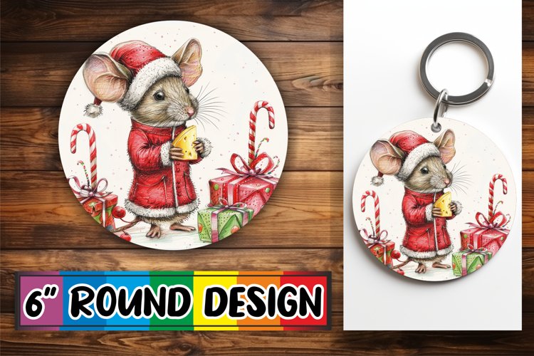 PNG Christmas Round Design - Watercolor