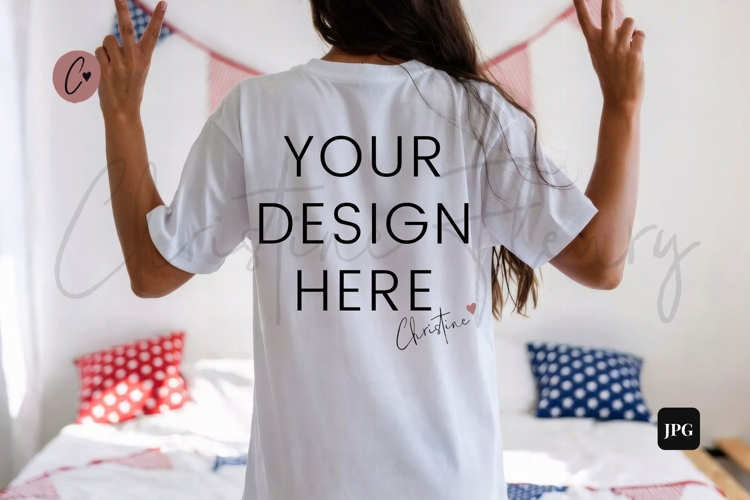 White Tshirt Mockup Image 24