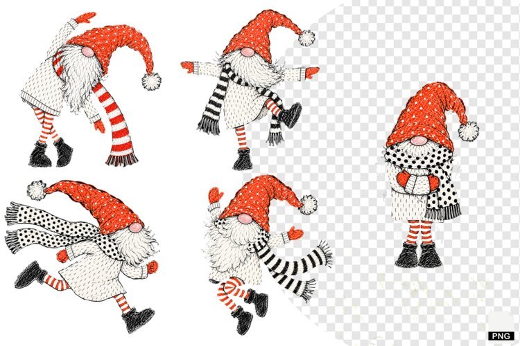 Christmas Gnomes Clipart example image 1