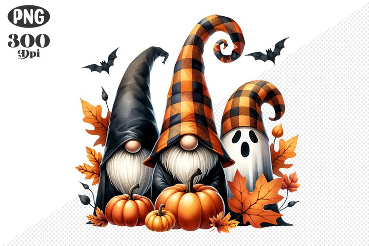 Halloween Gnomes Sublimation - Clipart PNG Design