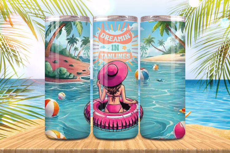 Dreamin in tanlines girl in beach with swimming ring Tumble