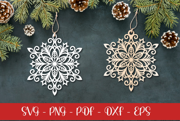 Snowflake laser SVG PNG| Christmas Snowflakes ornament