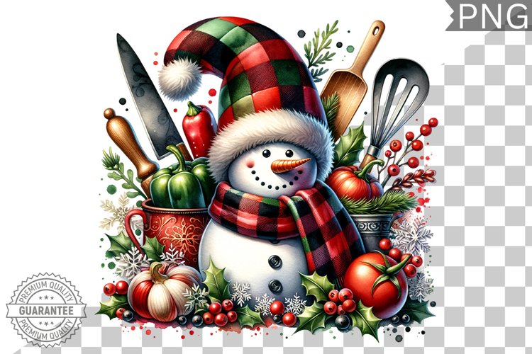 Christmas Snowman Clipart Image 12