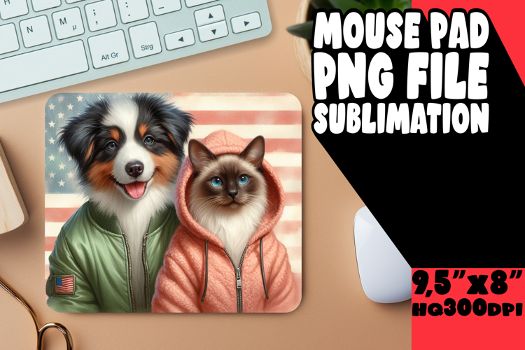 COZY mouse PAD Sublimation Magic, Dog and cat