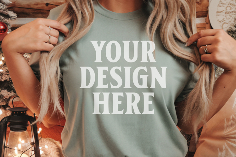 Moss Christmas Comfort Colors 1717 Mockups, CC 1717 m