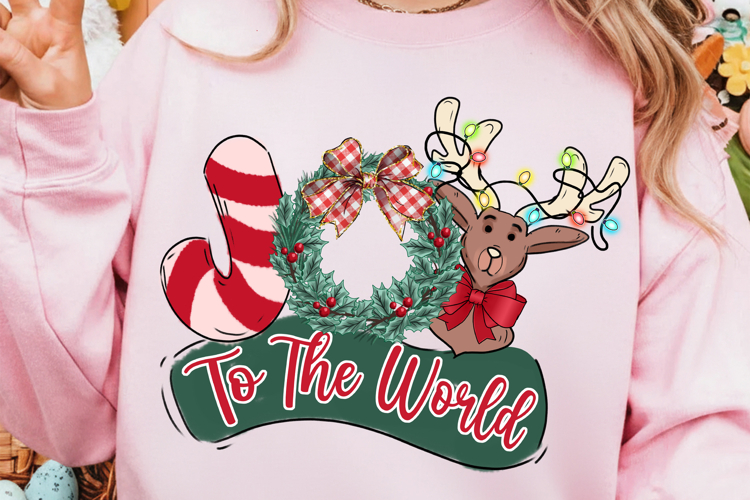 Joy To The World Png, Coquette Jesus Christmas Png, Reindeer