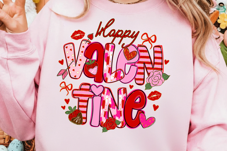 Happy Valentine Png, Preppy Valentine Png, Valentine Doodle