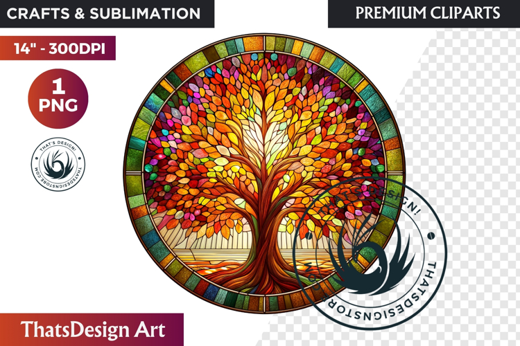 Autumn Stained Glass PNG, Fall Thanksgiving Pumpkin clipart