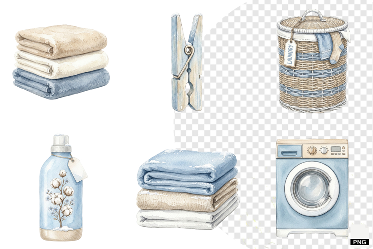 Cozy Laundry Time Clipart