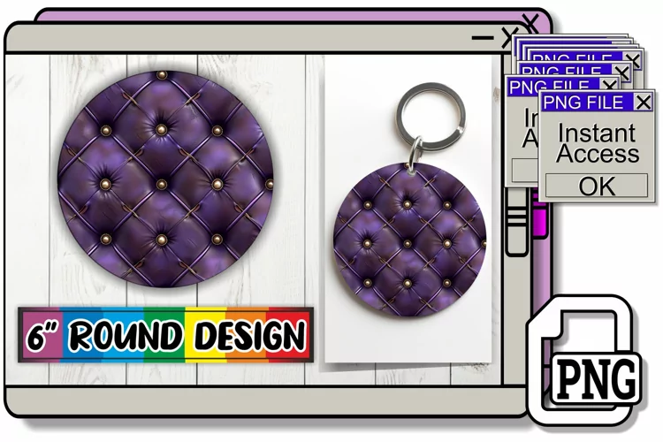 Quilted Effect Pattern Round Circle Sublimation